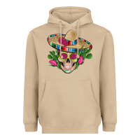 Mushroom mexican skull sombrero roses cactus serape Heavyweight Hoodie - Artiststas