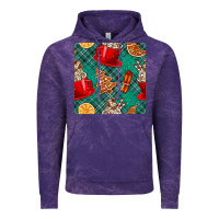 Cloud Purple christmas hot chocolate and cookie seamless pattern Vintage Hoodie - BundleAndBundleShop