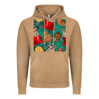 Vintage Camel christmas hot chocolate and cookie seamless pattern Vintage Hoodie - BundleAndBundleShop
