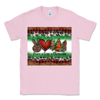 Bubblegum Pink Peace Love Christmas Trees Classic Tee - Jasminsmagicworld