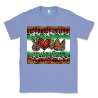 Colony Blue Peace Love Christmas Trees Classic Tee - Jasminsmagicworld