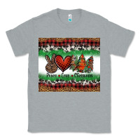 Heather Grey Peace Love Christmas Trees Classic Tee - Jasminsmagicworld