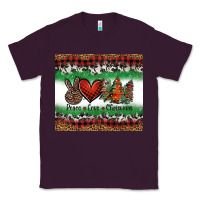 Plum Peace Love Christmas Trees Classic Tee - Jasminsmagicworld
