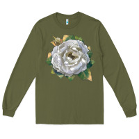 Army Green pillow fight rose Long Sleeve Tee - LillyAllenDesigns