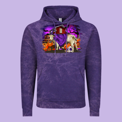 Charolais Bull Halloween Vintage Hoodie Designed By Ranaportraitstore