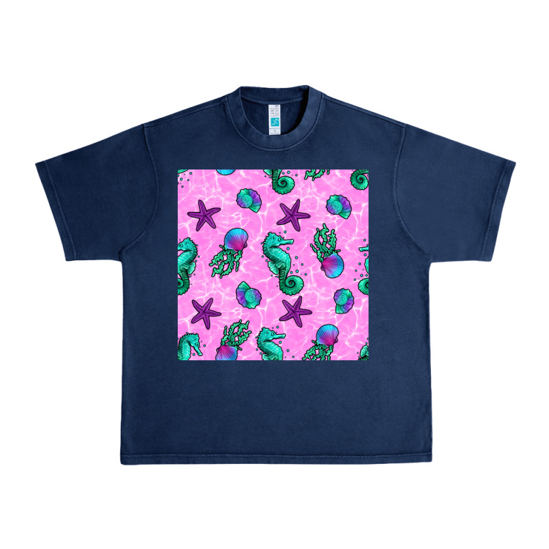 Summer Ocean Seamless Pattern Urban Heavy Tee by BundleAndBundleShop | Teevron