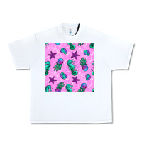 White summer ocean seamless pattern Urban Heavy Tee - BundleAndBundleShop