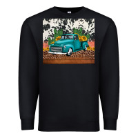 Black western farm truck cactus and sunflowers Premium Sweatshirt - Jasminsmagicworld