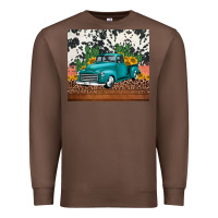 Chestnut western farm truck cactus and sunflowers Premium Sweatshirt - Jasminsmagicworld