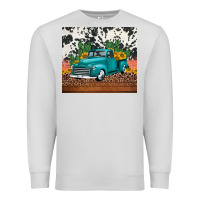 Dove Grey western farm truck cactus and sunflowers Premium Sweatshirt - Jasminsmagicworld