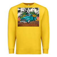 Lemon western farm truck cactus and sunflowers Premium Sweatshirt - Jasminsmagicworld