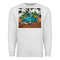 Oatmeal Heather western farm truck cactus and sunflowers Premium Sweatshirt - Jasminsmagicworld