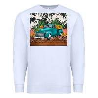 White western farm truck cactus and sunflowers Premium Sweatshirt - Jasminsmagicworld