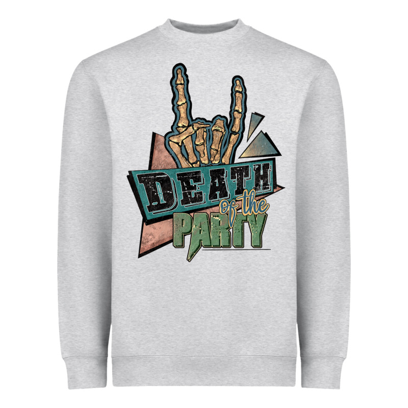 Death Of The Party White Heavyweight Sweatshirt by JahusDesignShop | Teevron