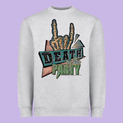 Death Of The Party White Heavyweight Sweatshirt Designed By Jahusdesignshop