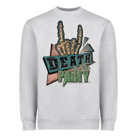 Heather Grey death of the party white Heavyweight Sweatshirt - JahusDesignShop