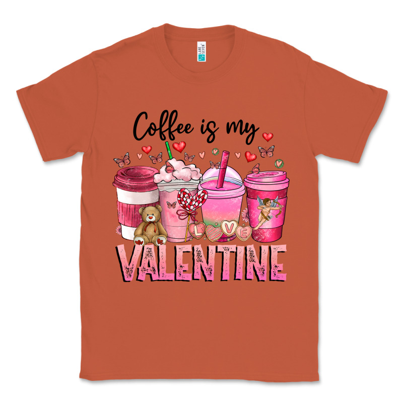 Coffee Is My Valentine Classic Tee by CowhideDigitalArt | Teevron