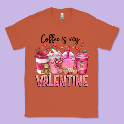 Coffee Is My Valentine Classic Tee Designed By Cowhidedigitalart