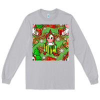 Moon Dust Christmas unicorn and gift box Long Sleeve Tee - NancyCooperArtShop