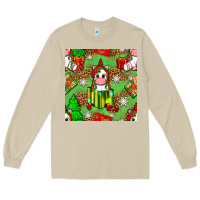 Mushroom Christmas unicorn and gift box Long Sleeve Tee - NancyCooperArtShop