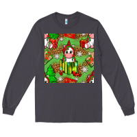 Smoke Christmas unicorn and gift box Long Sleeve Tee - NancyCooperArtShop