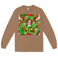 Toasted Coconut Christmas unicorn and gift box Long Sleeve Tee - NancyCooperArtShop