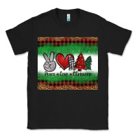 Black Peace Love Christmas Trees Classic Tee - Jasminsmagicworld