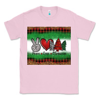 Bubblegum Pink Peace Love Christmas Trees Classic Tee - Jasminsmagicworld