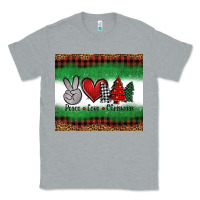Heather Grey Peace Love Christmas Trees Classic Tee - Jasminsmagicworld