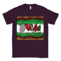 Plum Peace Love Christmas Trees Classic Tee - Jasminsmagicworld