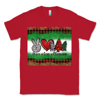 Red Peace Love Christmas Trees Classic Tee - Jasminsmagicworld