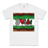 White Peace Love Christmas Trees Classic Tee - Jasminsmagicworld