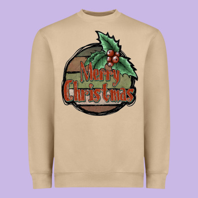Merry Christmas Heavyweight Sweatshirt Designed By Jahusdesignshop