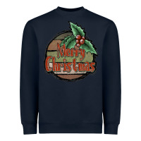 Navy Merry Christmas Heavyweight Sweatshirt - JahusDesignShop