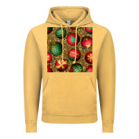 Vintage Mustard christmas ornaments and leopard seamless pattern Vintage Hoodie - BundleAndBundleShop