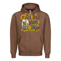Chestnut break your limits and outgrow yourself Zipper Hoodie - NancyCooperArtShop