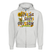 Dove Grey break your limits and outgrow yourself Zipper Hoodie - NancyCooperArtShop