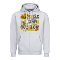 Heather Grey break your limits and outgrow yourself Zipper Hoodie - NancyCooperArtShop