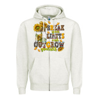 Oatmeal Heather break your limits and outgrow yourself Zipper Hoodie - NancyCooperArtShop