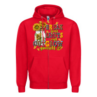 Red break your limits and outgrow yourself Zipper Hoodie - NancyCooperArtShop