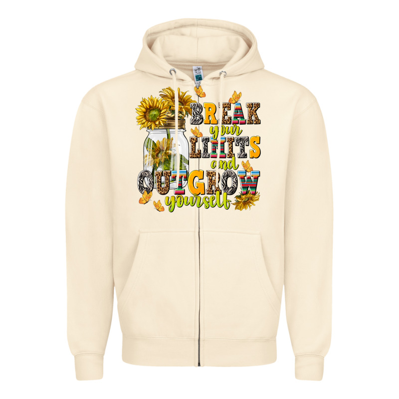 Break Your Limits And Outgrow Yourself Zipper Hoodie by NancyCooperArtShop | Teevron