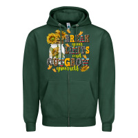 Sports Green break your limits and outgrow yourself Zipper Hoodie - NancyCooperArtShop