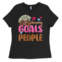 Black chasing goals not people Ladies Tee - texasbilliewilder