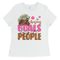 White chasing goals not people Ladies Tee - texasbilliewilder