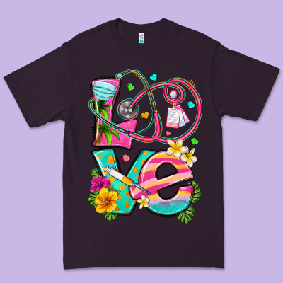 Love Summer Nurse Premium Tee Designed By Texasbilliewilder
