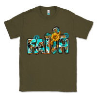 Army Green faith with cross ado Classic Tee - AdoDesignShop
