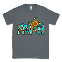 Charcoal Heather faith with cross ado Classic Tee - AdoDesignShop