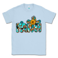 Dusty Blue faith with cross ado Classic Tee - AdoDesignShop