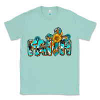 Seafoam faith with cross ado Classic Tee - AdoDesignShop