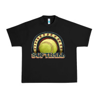 Black softball rainbow Urban Heavy Tee - JahusDesignShop